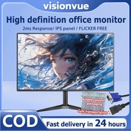 Visionvue Monitor pc 19/20/22 Gaming Monitor (24"/27") IPS 2K/4K 75HZ/165HZ Curved Monitor with Spea