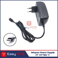 5V-3A Adapter with Micro USB and Type-C for Raspberry Pi 4 (PI4)