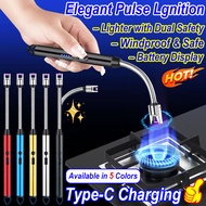 🔥Elegant Pulse Lgnition！lighter electronic Electric Arc Lighter lighter gun electric lighter recharg