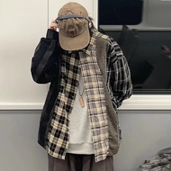 National Men's Long Sleeve Plaid Shirt - Casual Streetwear