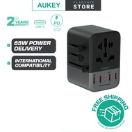 Aukey Travel Mate 35W 65W 100W Universal Adapter with USB Ports Travel Charger (2024 Vesion)