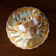 美國 Anchor Hocking Fire King 復古 咖啡杯碟組