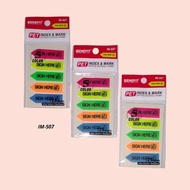 STICKY NOTES SIGN MARKER STICKER SIGN HERE ARROW COLOR PLASTIC 125 LBR