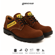 Sepatu Safety Pria Boots Caterpillar Ujung Besi Sefty Boots Steel Toe - Sepatu Kerja Proyek Septi Tr
