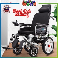 Heavy Duty Foldable Reclining Electric Wheelchair Kerusi roda eletrik 电动轮椅可平躺 Wheel chair