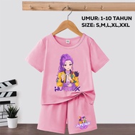 Huntrix Kpop Demon Hunter Girls' Outfit Ages 1-10 Years - Kpop Demon Hunter