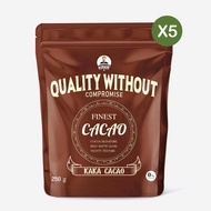 [แพ็ก 5] ผงคาเคา ตรากาก้า finest ขนาด 250 ก.  [Bundle 5] Cacao Kaka Powder 250 G.