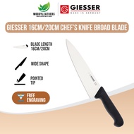 GIESSER 16cm (6") / 20cm (8") Chef’s Knife Broad Blade (8455-16 | 20) | Pisau Dapur Serbaguna | 厨师刀