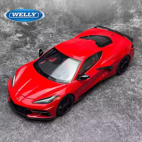 WELLY 1:24 Chevrolet Corvette Z06 Alloy Sports Car Model Diecast Metal Racing Car Vehicles Model Sim