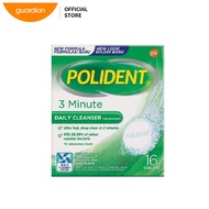 POLIDENT Daily Denture Cleanser 3Minute 18S For 18 Days Use