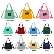 Beg tangan perempuan mini canvas porch women shoulder bag casual murah cantik viral beg perempuan be