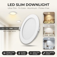 LED Recessed Downlight Night Lamp 3 Color Warm/Cool/Daylight Ultra Slim Living Room Bedroom Lampu Do