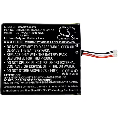 Cameron Sino 4600mAh Battery For Nintendo Switch HAC-001 HAC-S-JP/EU-C0 HAC-003 HAC-A-BPHAT-C0