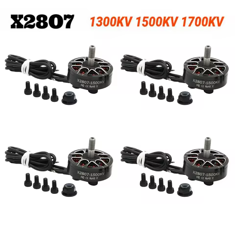 4 pcs HOT X2807 2807 Motor 1300KV 4S 1500KV 1700KV 6S Brushless Motor for FPV Freestyle 7inch Long R