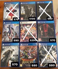 二手 PS4 games / PS5 game The amazing Spider-Man 2/ The last of us remastered / Final Fantasy XV/ Devi