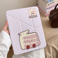 [Good Luck] Cute Cake Suitable for Apple ipad11 Tablet case air7/6 Protective case pro2024 with Pen 
