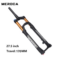 MEROCA จักรยานเสือภูเขา Boost ส้อม140มม. 170มม. MTB แรงดันอากาศโช๊คหน้าจักรยาน110มม. X 15มม. ปรับโช๊คอัพหน้าได้