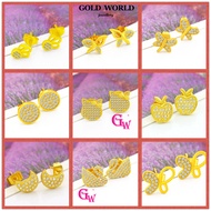 GW Jewellery Accessories Ready Stock 50 Design Subang Korea Emas 916 Bangkok Telinga Original Anting  Earring Perempuan Indian Diamond Zircon Subang Tudung Gold Earrings Women 耳环 耳钉