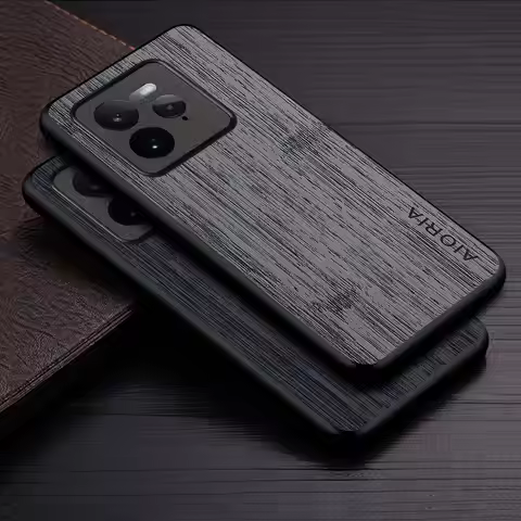 Case for Realme GT 7 7T Pro Funda Bamboo Wood Pattern Leather Phone Cover Luxury Coque for Oppo Real
