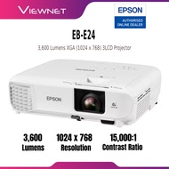 EPSON EB-E24, EB 24, E24 / EB-X06 3600 LUMENS PROJECTOR 3LCD XGA 1024x768 WITH CONTRAST RATIO:15000: