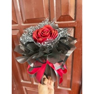 Single flower satin ribbon satin ribbon flower/ 1 stem bouquet single bouquet/ 1 stem satin ribbon b