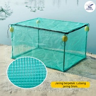 Sangkar Jaring Bela Anak Ikan Siap Pakai Ukuran 1m-2m Sangkar Jaring Ikan Bela Anak Ikan Kolan Pukat