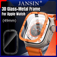 Kính cường lực cho Apple Watch Ultra 2 49mm Vỏ bảo vệ màn hình Khung kim loại chống trầy xước cho iW