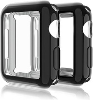 MITERV Case for Apple Watch Series 6 /SE/Series 5/Series 4 Screen Protector 44mm iWatch Overall Protective Case TPU HD Clear Ultra-Thin Cover for 44mm Apple Watch 2 Pack Black