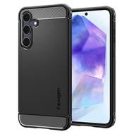 SPIGEN Case for Galaxy A55 5G [Rugged Armor] Carbon Fiber Design with Flexible and Durable Shock Abs