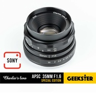 เลนส์ละลาย ✨ Charlie APSC 35mm f1.6 Special Edition เลนส์มือหมุน สำหรับ Mirrorless ( FUJI / OLYMPUS 