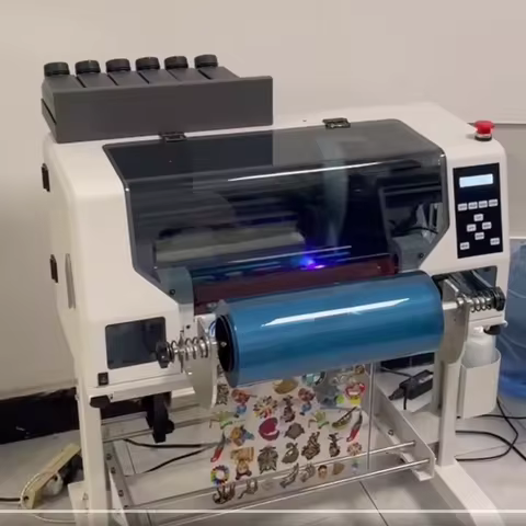Popular A3 UV DTF Printer Machine 30cm Roll UV Ink Automatic DX7 Print Head for Flex Material Crysta
