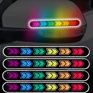 [ Featured ] Car Reflective Sticker - Rearview Mirror Trim - Colorful Arrows Sign Tape - Night Warning Strips - Anti-scratch, Collision Prevention - Body Styling Decal