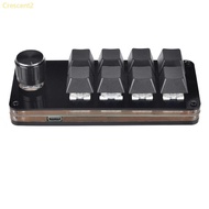 Crescent2 8 Keys Programmable Keyboard Multifunctional USB Mechanical Keyboard One Hand Macro Mechan