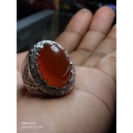 MERAH Red Velvet Agate Ring