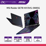 【Pre-Order】 MSI Raider GE78 HX13VG-088SG (i9-13980HX / 32GB / 1TB SSD / RTX4070-8G / 17"QHD240Hz / W
