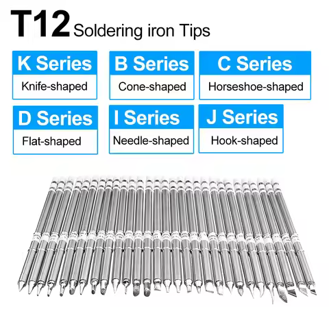 T12 Soldering Iron Tips T12-BC2 C1 K KU KR KF KL ILS I C4 D24 D16 D12 D32 D52 J02 JL02 B2 BC3 for T1