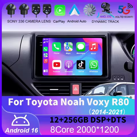 Android 16 For Toyota Noah Voxy R80 2014 - 2021 Car Radio Multimedia Video Player Navigation stereo 