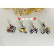 S925 silver charm, Flower car charm, Pandora bracelet charm