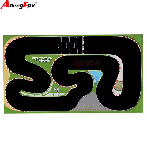 160x90cm 180x80CM Portable Turbo Racing Rubber Mat Track 1:76 RC Mini Car Track Race Runway for Tabl