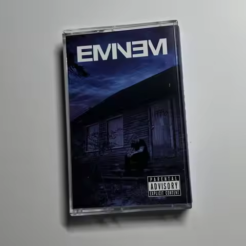 Eminem Unopened Cassette Tape with Lyric Book English Hip-hop Rap Slim Shady Vintage Rap Music Audio