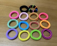 Children colourful stripes hair bands daily essential hairband tie tying hair 小朋友多色彩色淨色條紋綁頭髮日用髮圈 - 不