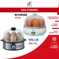 Khind / Milux Pengukus Telur Elektrik Electrical Egg Steamer SE70A MES-380