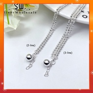 💥READY STOCK💥#NB16C2.0M Elegant Silver 925 Double/Three Layer Bracelet for mom & precious little one