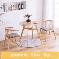 Table and Chair Small Apartment Dining Table Home Small Round Set Balcony Simple Meeting Reception C