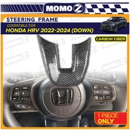 Car Honda HR-V HRV 2022 - 2024 Steering Frame Wheel DOWN Cover Garnish Accessories Shining Black For