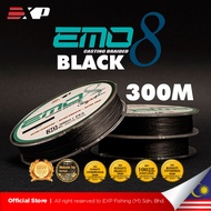 EXP EMO 8X 300m BLACK Braided Fishing Line Ultra Sensitive Smooth Thin Strong PE Multifilament Durab