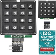 2X I2C Heavy Duty 4x4 Matrix Keypad with I2C Bus Adapter Compatible for Arduino, ESP32-S3, Raspberry