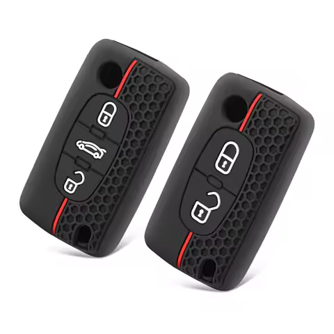 Silicone Car Flip Key Case Cover for Peugeot 107 207 307 308 407 607 3008 5008 for Citroen Xsara Pic