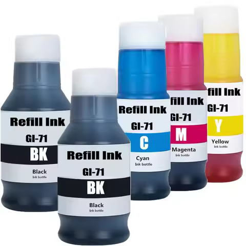 Refill Dye Ink GI-11 GI-41 GI-51 GI-61 GI-71 Compatible with Canon PIXMA G Series Printers G1020 G20