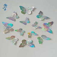 Set of 12 Butterflies 3D Wall Stickers Size 812cm Butterfly Decorative Photography Tools - BG1